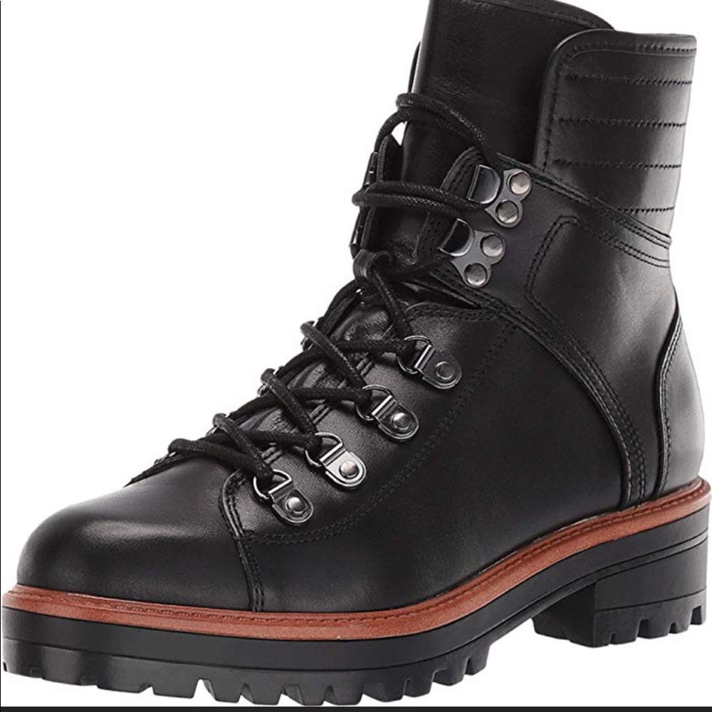 Marc fisher Iston moto combat boots black